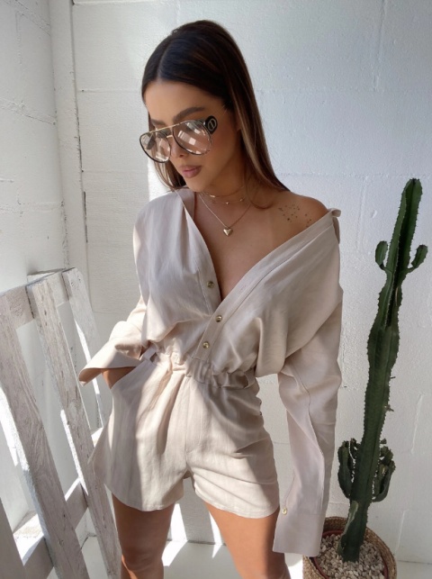 Kombinezon LAURELL beż - LA MANUEL