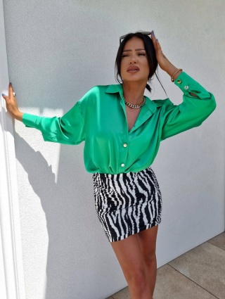 Satynowa koszula EMERALD - BY ME