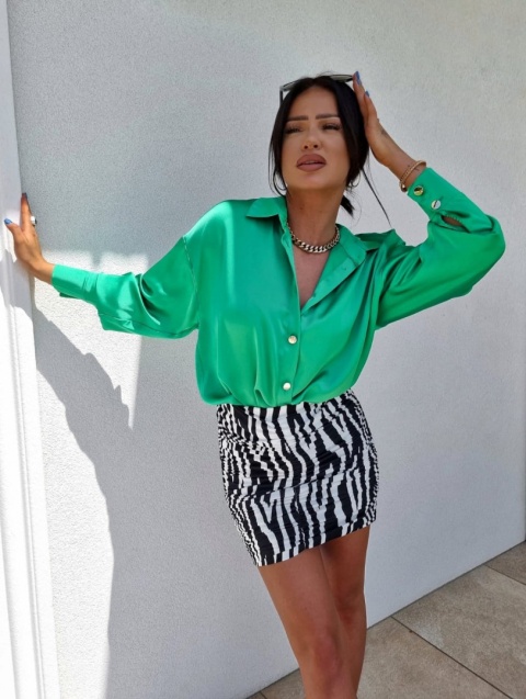 Satynowa koszula EMERALD - BY ME