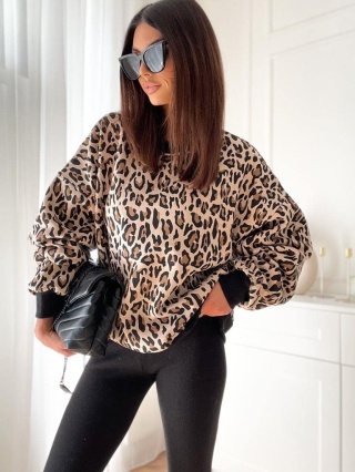 Bluza panterka beżowa - BOCCA