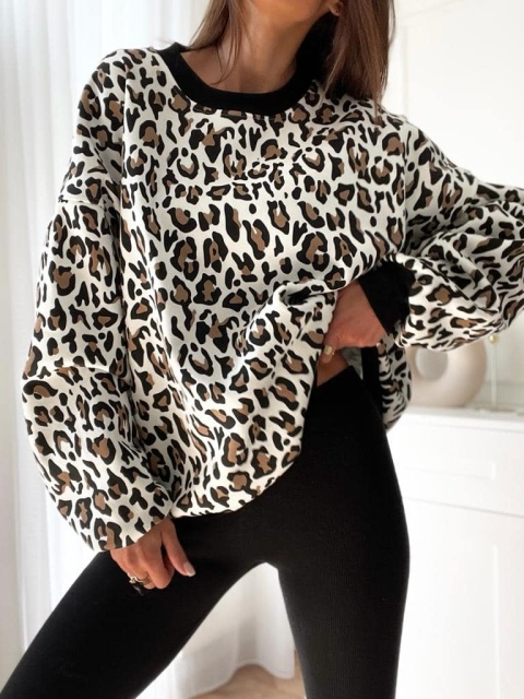 Bluza panterka biała - BOCCA