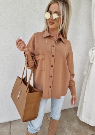 Koszula oversize DIANA beżowa - BY ME