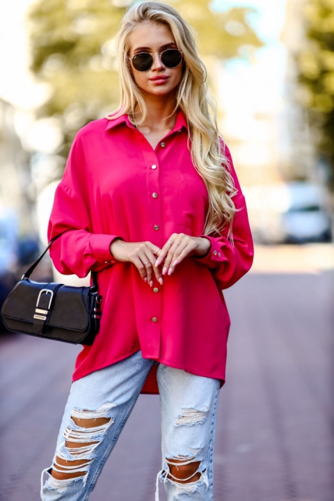 Koszula oversize amarant - ME GUSTA