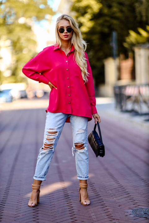 Koszula oversize amarant - ME GUSTA