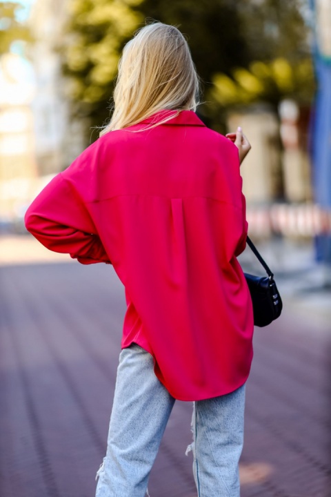 Koszula oversize amarant - ME GUSTA