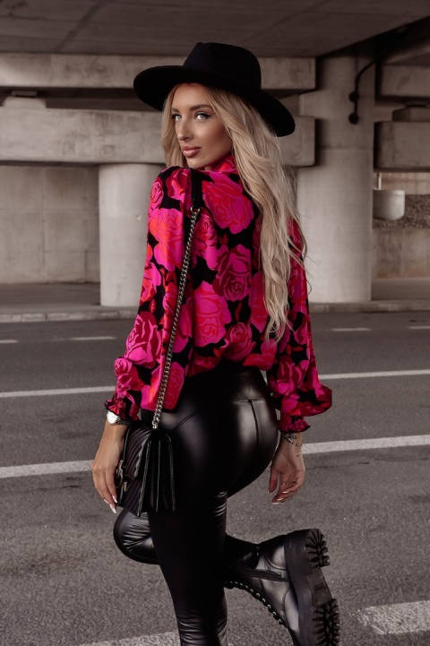 Koszula z wiskozy w kwiaty LEA - XANA