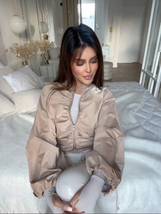 Kurtka FRONT TIP beż - LA MANUEL