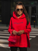Bluza SARA LOGO czerwona z granatowym napisem - SEMPRE Bluza SARA LOGO czerwona z granatowym napisem - SEMPRE