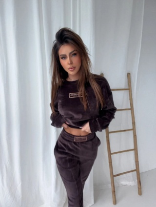 Komplet VELOUR czekolada - LA MANUEL