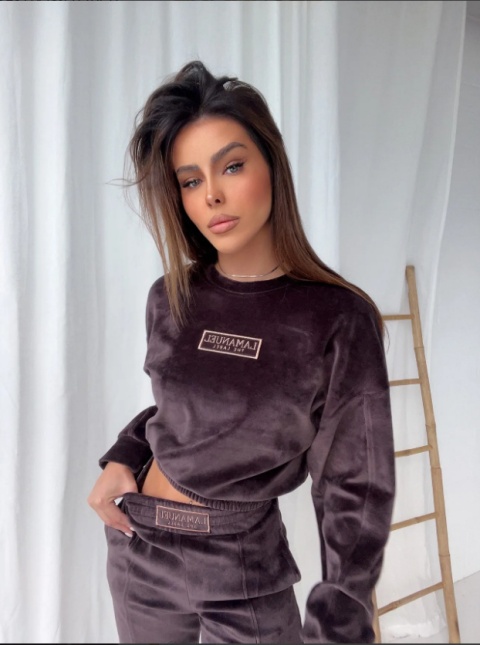 Komplet VELOUR czekolada - LA MANUEL