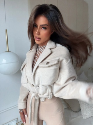 Kurtka FURR beż - LA MANUEL