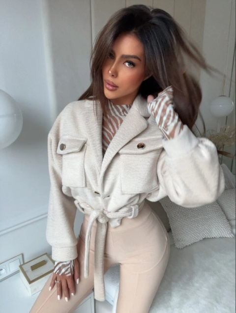 Kurtka FURR beż - LA MANUEL