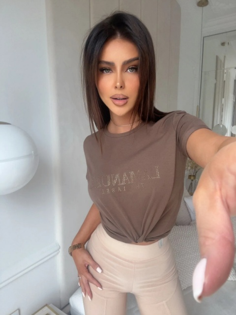 T-shirt DIAMOND czekoladowy - LA MANUEL