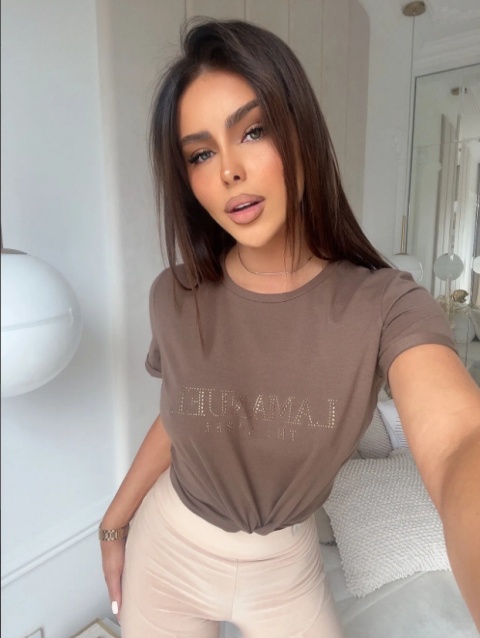 T-shirt DIAMOND czekoladowy - LA MANUEL